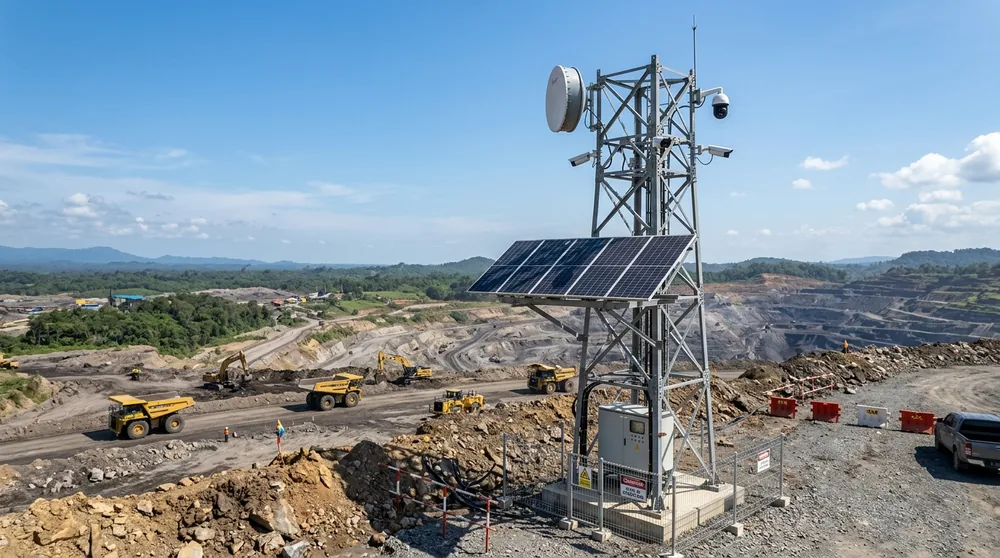 Mining Eyes & Solar-Powered CCTV Tower di Site Pertambangan Kalimantan Timur